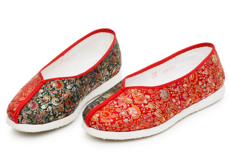 内联升 女士手工千层底织锦缎面春夏秋时尚休闲老北京布鞋 8261a/g