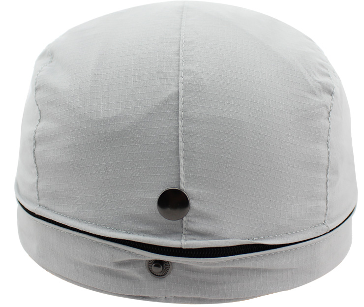 帽身两侧拉链设 计,可当棒球帽或棒球护帘帽佩戴,两用性选择 3.