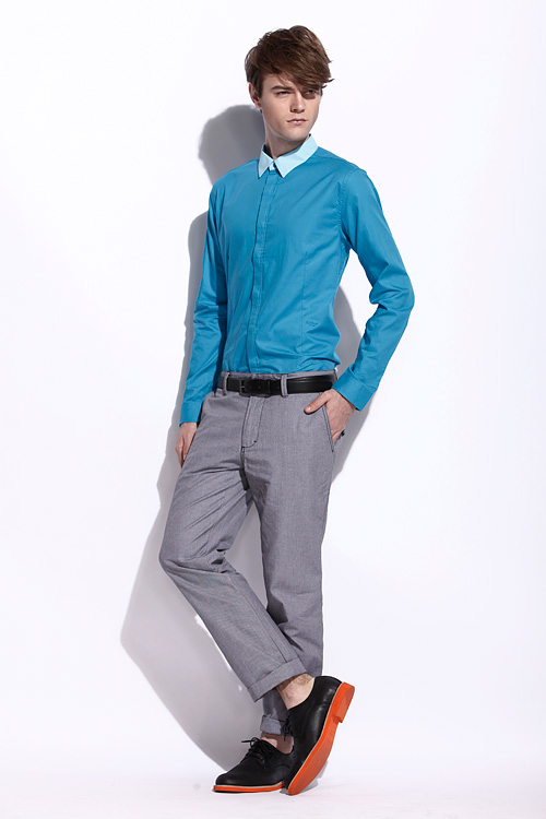 卡宾cabben春装新款四色入男士宽松纯棉休闲长袖衬衫h/3121109064