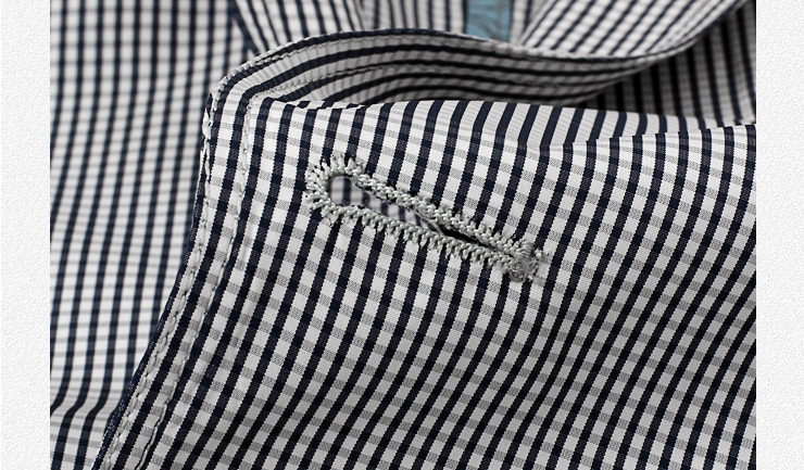 德国进口顶级锁口机进行锁扣处理,锁眼精致整洁,品质保证.