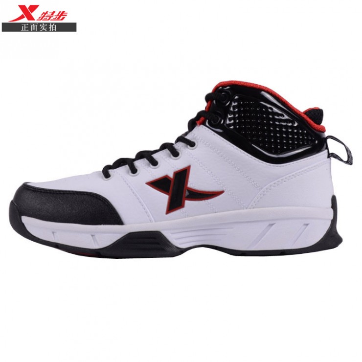 特步xtep运动鞋 时尚男子篮球鞋 男鞋989319120068白黑 黑金 白色 40