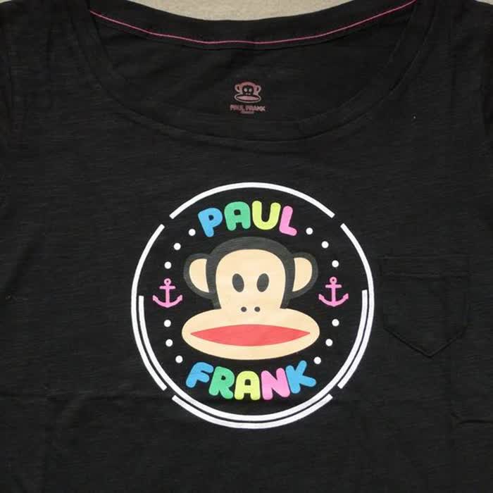 大嘴猴 paul frank 基本猴头 黑色女款t恤 黑色 xs