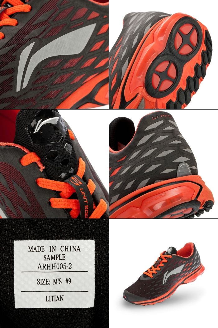 李宁环弓男子减震跑鞋 arhh005-1 黑/荧光绿/银 11