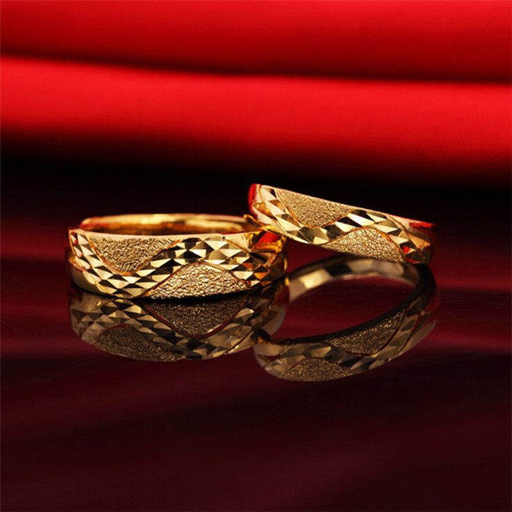 chj 潮宏基 婚爱系列忠贞不渝黄金足金戒指对戒女款