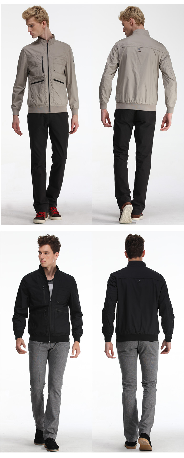 男装 夹克 卡宾 卡宾cabbeen春装新品立领男士薄休闲.