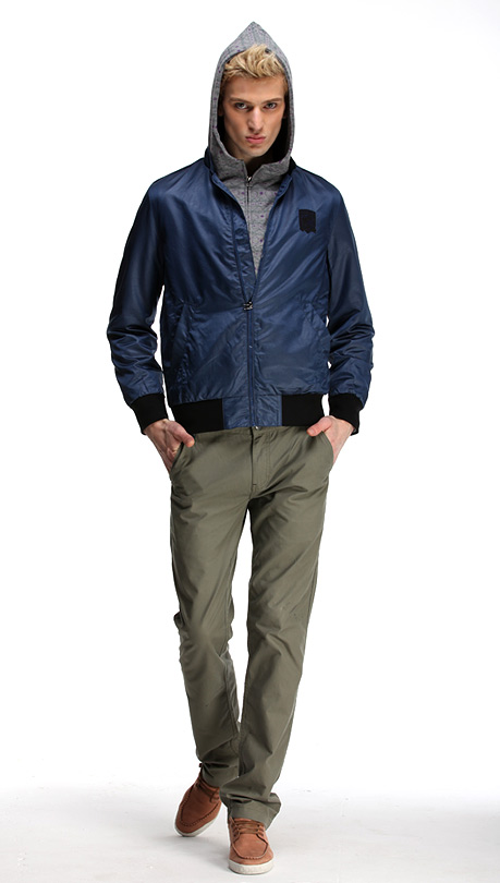 卡宾cabbeen拉链立领男薄休闲夹克外套b/3113138006 蓝色37 56(190