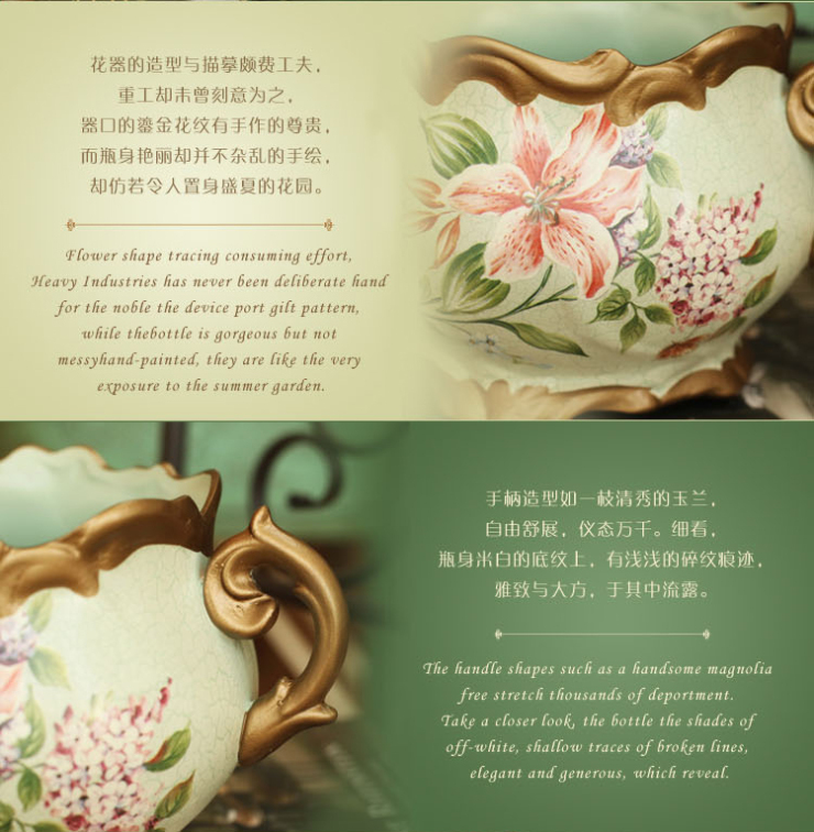 鱼西美屋 欧式仿真花套装玫瑰装饰花瓶干花 客厅家居饰品摆件装饰品假花卉花艺 结婚礼物礼品