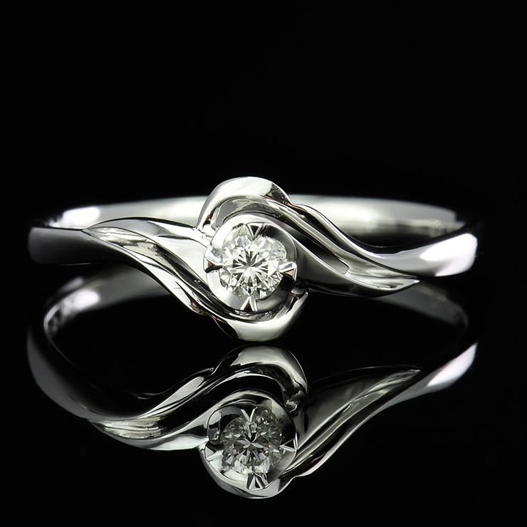 梦克拉pd950钯金钻石戒指女戒飞天舞 女戒