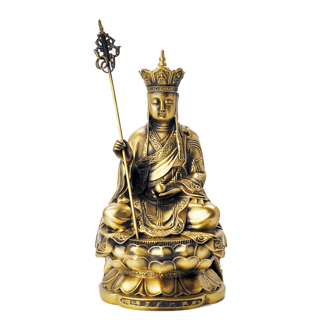 产品特点:  地藏菩萨多为光头或是头戴毗卢冠,身披袈裟的出家僧人之相