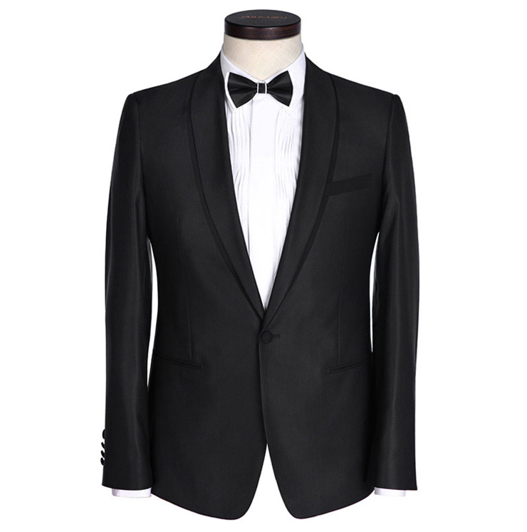 yousoku春夏新款 黑色 男 修身结婚礼服 青果领 西服套装1302208 黑色