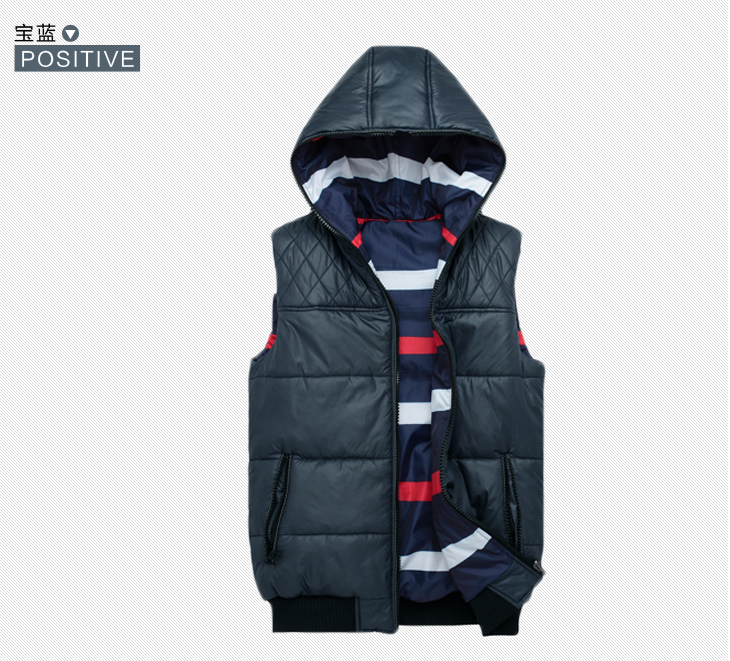 【百诺服饰】男装韩版春季新款 休闲春秋连帽马甲 da80212 灰色 xxl