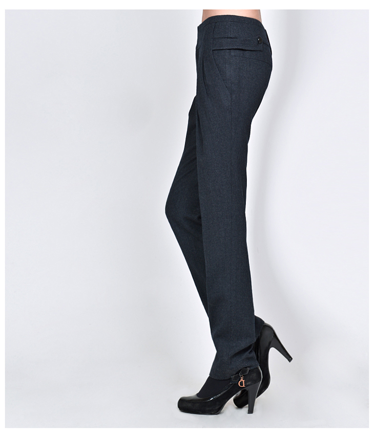 feizi菲姿2013春季新款 时尚女式羊毛裤长裤女裤fm202 深灰 l(165/72a