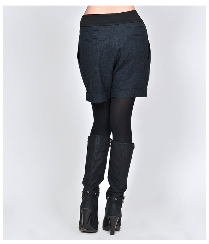 feizi菲姿2013新款春夏 时尚女式羊毛裤短裤女裤 fm206 深灰 xl(170