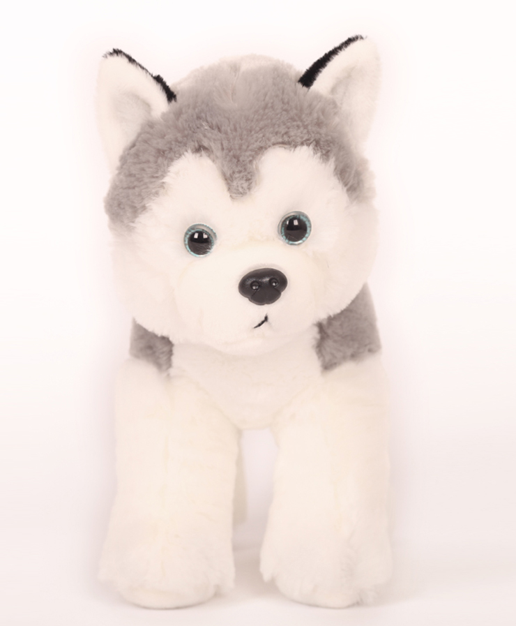 智多星 可爱哈士奇 可站立 狗狗公仔 毛绒玩具 节日礼物 身高20cm