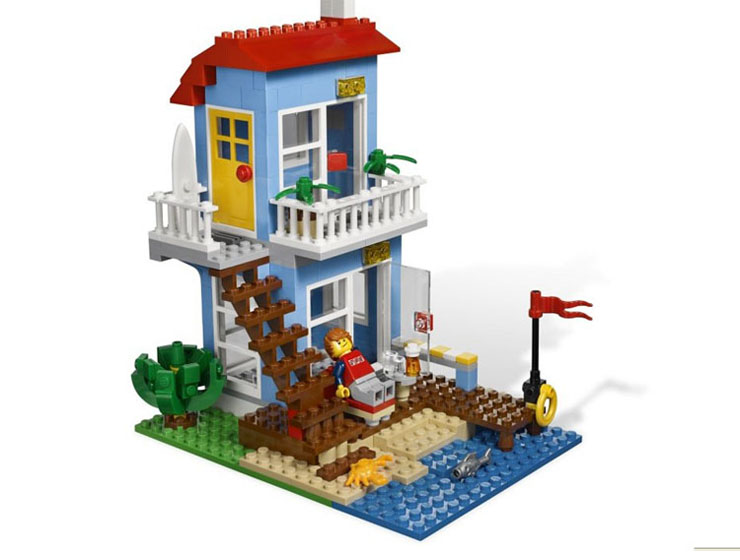 乐高lego创意系列海滨房屋/婴幼儿童早教启智益智积木玩具l7346