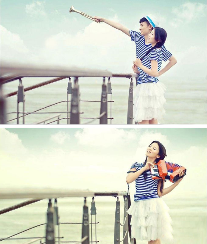 海魂衫男长袖t恤圆领条纹体恤男士海军衫 复古t情侣t恤 一件代发图片