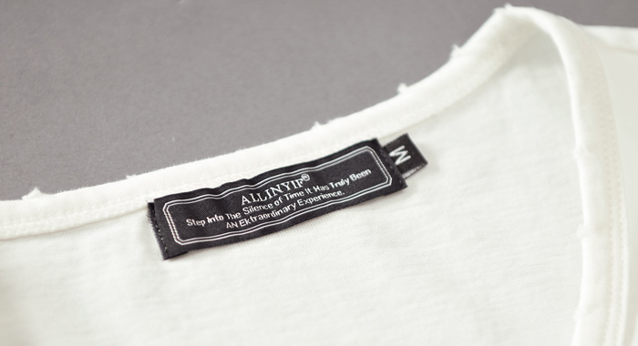 allinyif欧印依夫2013新款夏装韩版男士纯棉圆领磨边t恤3665