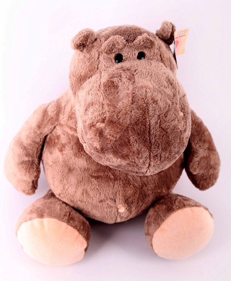 智多星 可爱 河马 玩偶公仔 毛绒玩具节日礼物 灰色 90cm