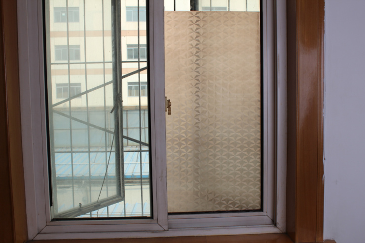 欧唛 玻璃贴膜 om3045 茶色大方格 磨砂 90宽2米长 加厚 浴室窗户