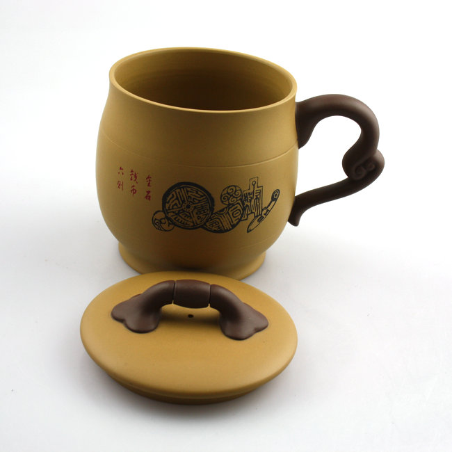 瑞恒逸品茶具龙德堂活陶乾坤--财源滚滚杯 450ml 大气中彰显细节 细致