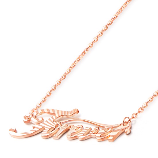 吊坠/项链 京东商城 【新品】周大福 年青专区 10k金foever字母链 cg