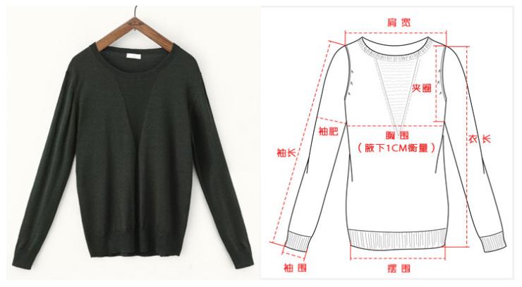 尺码 肩宽 胸围 袖长 袖围 袖肥 夹圈 衣长 摆围