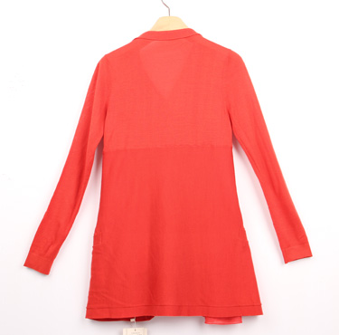 【京品年货】卡汶kavon 2013新款女装梭织长袖毛衫k11sm580 桔红色r05