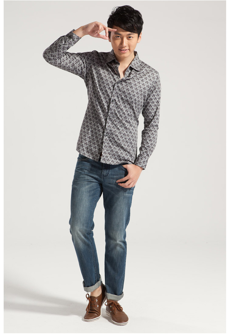 柒牌seven男装直筒休闲时尚纯棉牛仔裤71s8e8793 如图 36