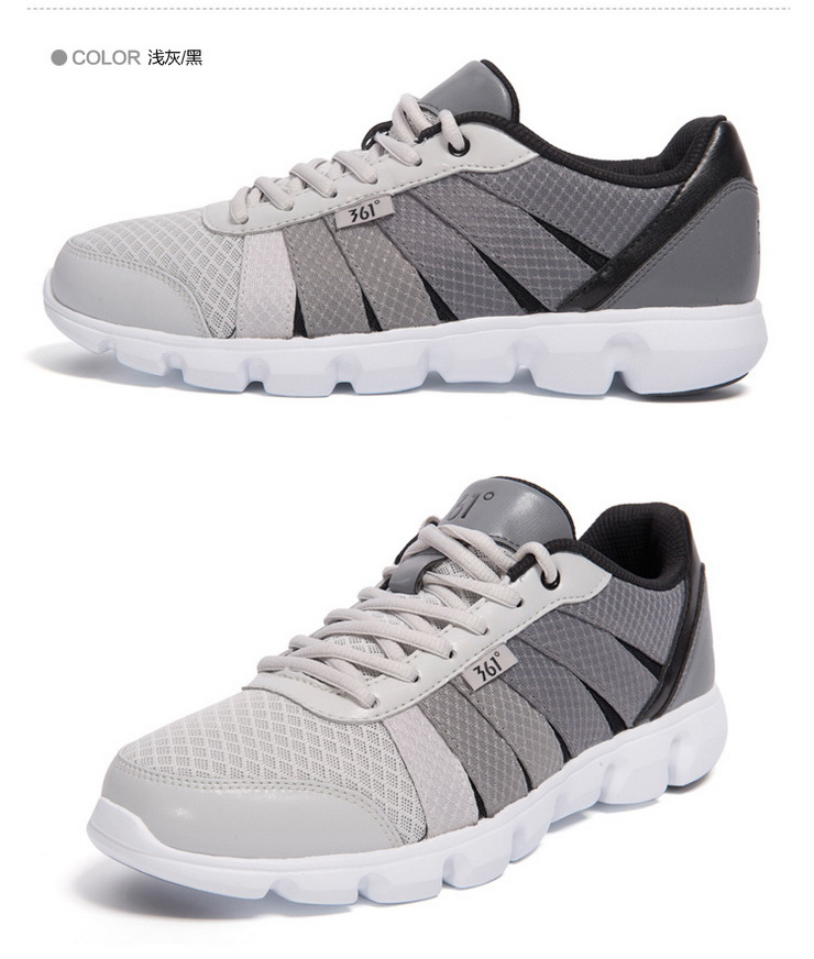 361°男鞋春夏新款运动鞋休闲网面跑鞋舒适轻便跑步鞋571314449 卡其