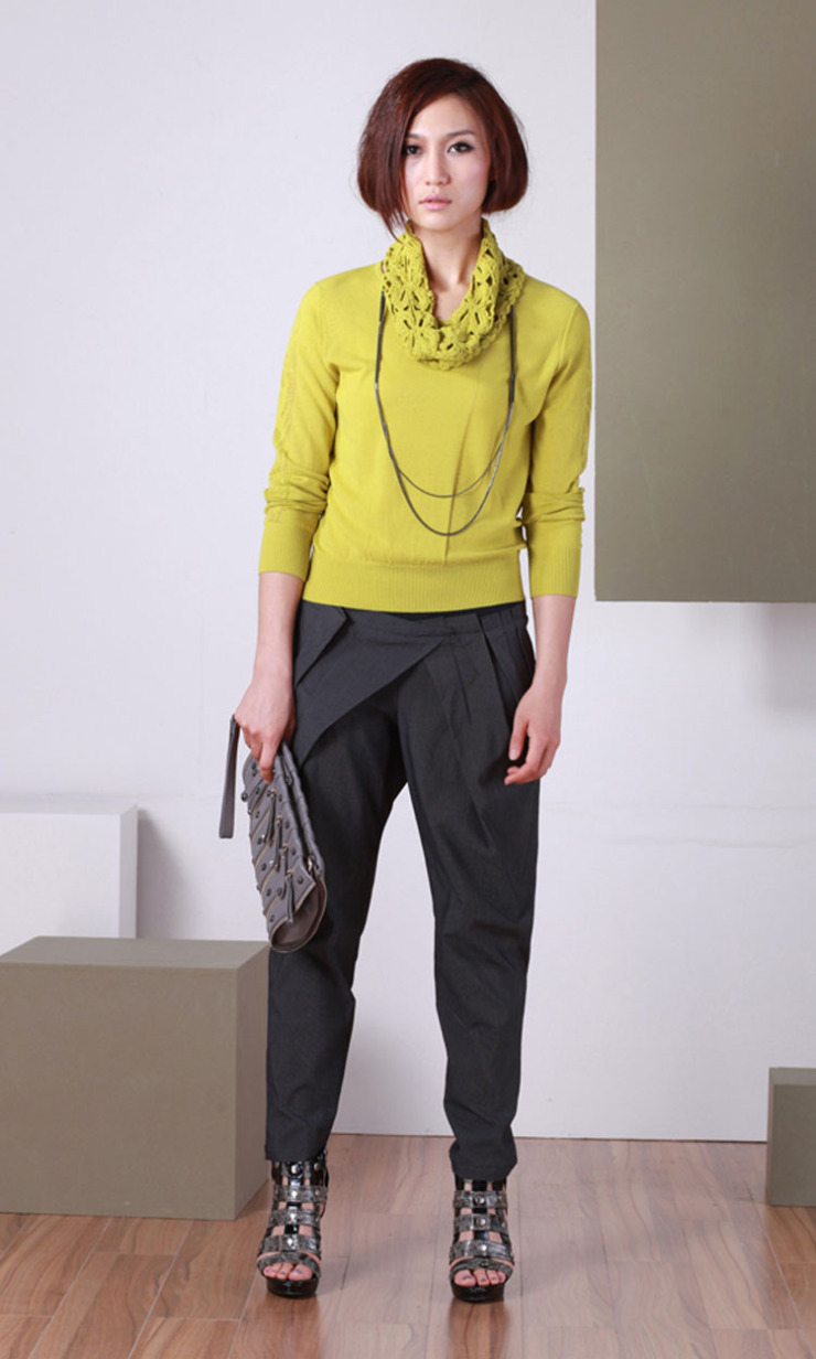 kavon卡汶 女装毛衣打底衫女新款长袖毛针织衫k12sm505c 琥珀黄y09 s