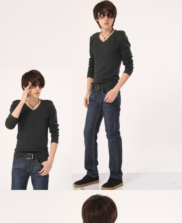 original boy man 2013春夏t恤新款 男士时尚英伦军旅风格长袖t恤 ct