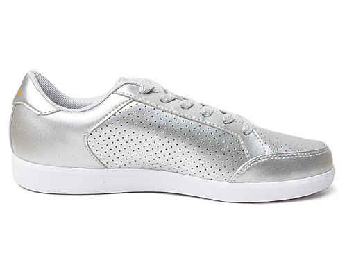 李宁lining 女子银色鞋面金色logo乒乓球文化鞋-apcg004-2 浅灰色 36