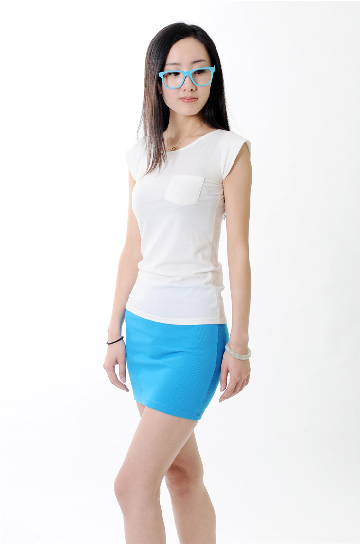 娇维安 一步裙 韩版裙子 新款迷你裙 打底裙 包臀裙 纯色a字裙 显瘦超