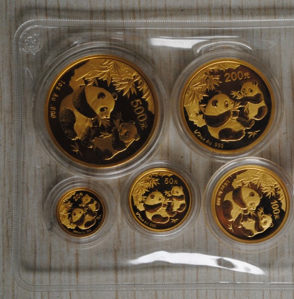 中国金币 2006年熊猫金币5枚套装