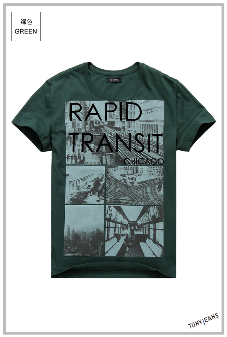 tony jeans汤尼俊士轨道园领短袖t恤1211209360 白色 l