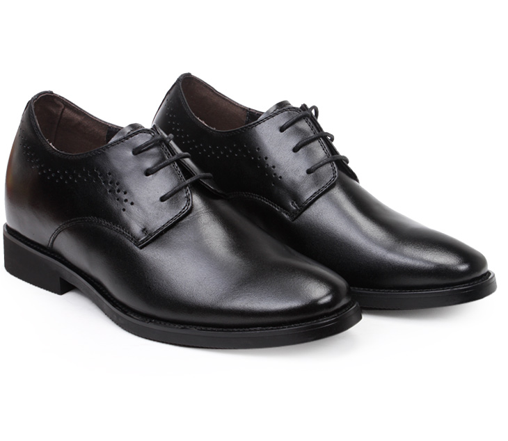 gog高哥男士内增高真皮鞋512653增高8cm 黑色 38