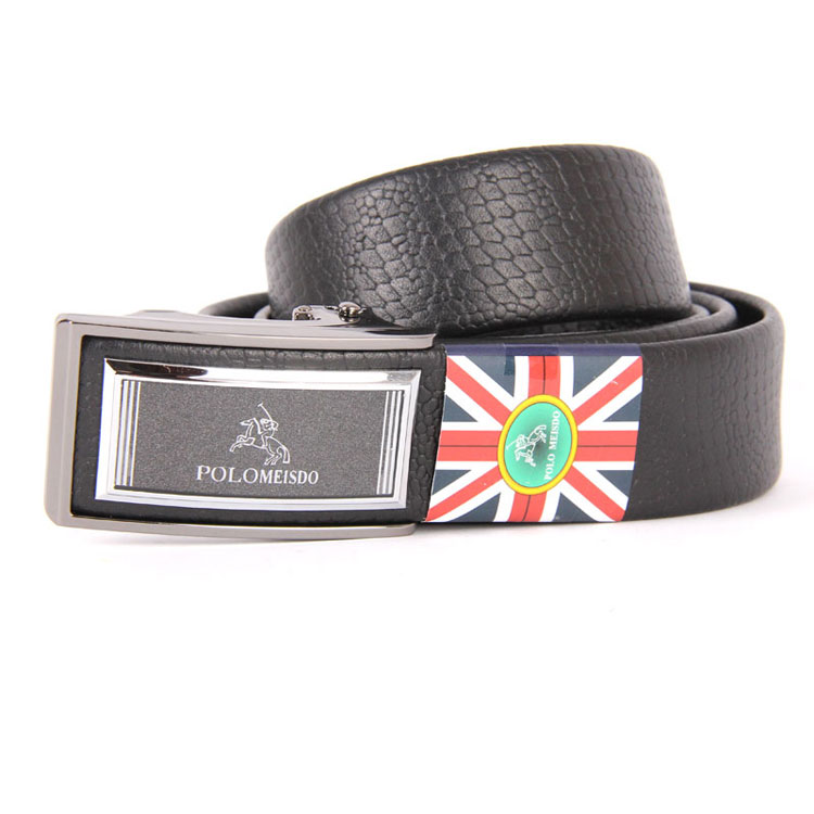 悠雨晴心 英国堡罗 polomeisdo 商务休闲 男 真皮腰带 黑 男士皮带
