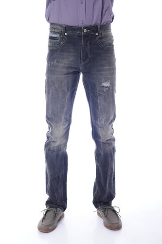 asobio男装 闪电纹破洞牛仔长裤 男士牛仔裤3111631972 231/煤灰色