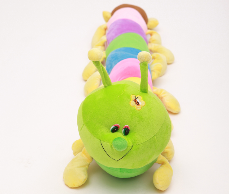 玛格丽特 毛绒玩具彩虹毛毛虫 特大号抱枕 毛毛虫 100厘米