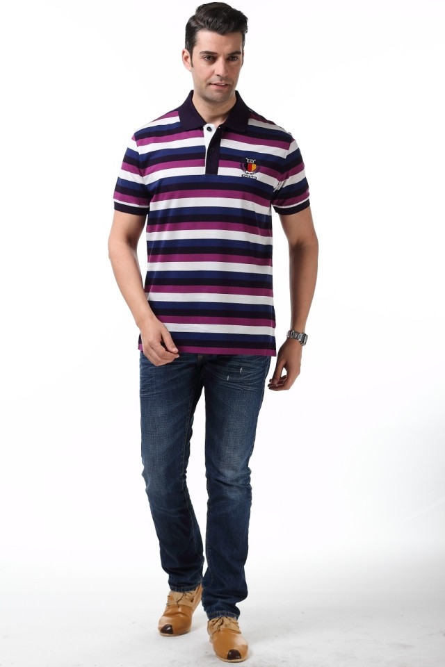 男装 polo衫 good luck德鲨 短袖间条polo.