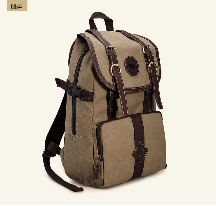 哈迪森harryson2014潮流英伦复古帆布男士休闲双肩旅行电脑包1309