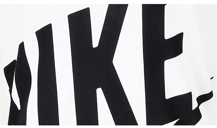 耐克nike 女子黑白配色logo长款短袖t恤 449897-100 449897100 l