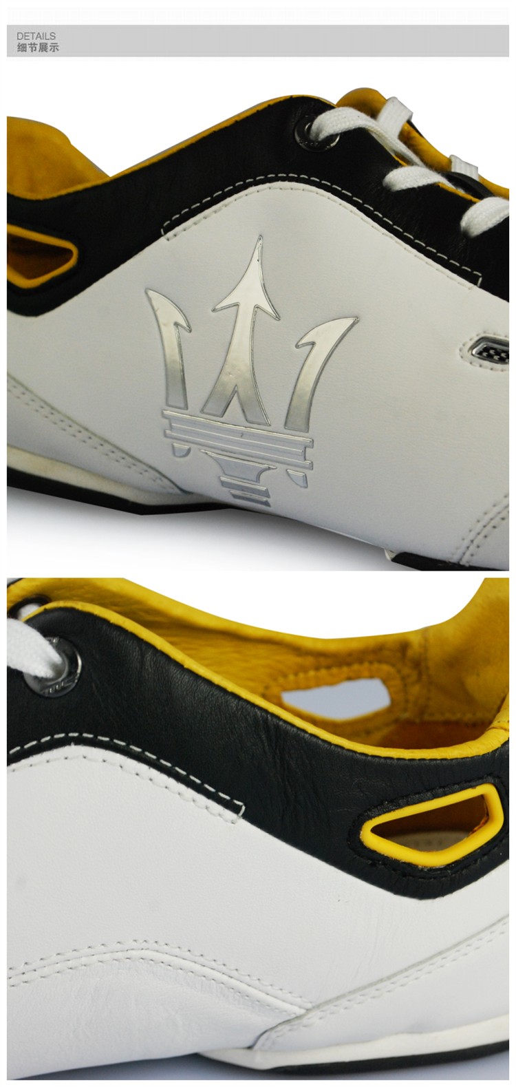 maserati 玛莎拉蒂 顶级牛皮压纹经典三叉戟mc系列驾车鞋/运动鞋/低帮