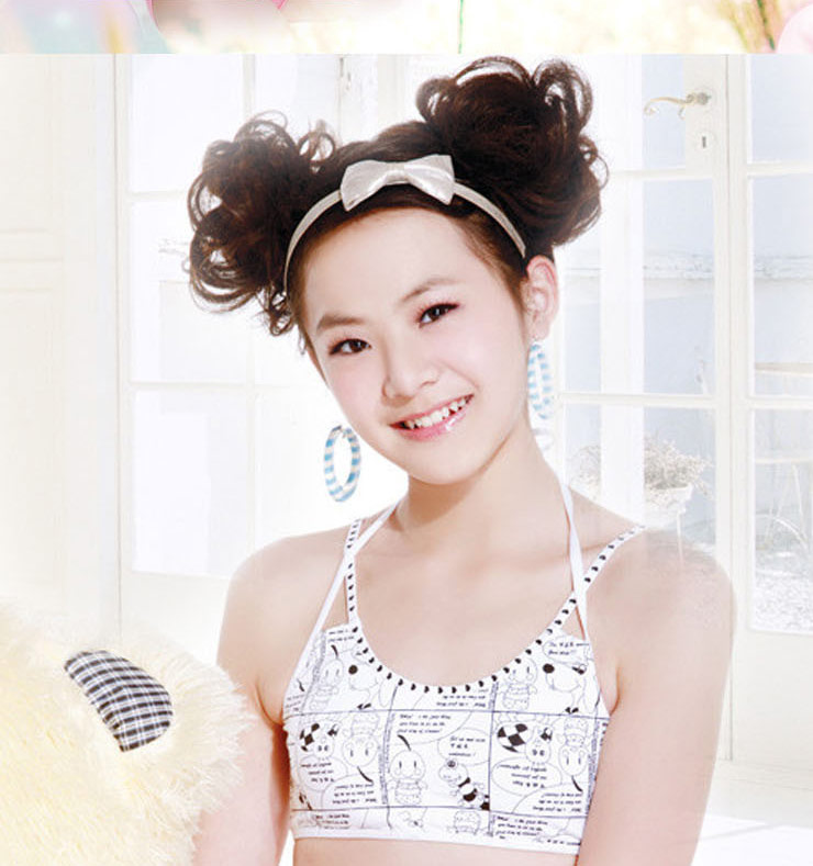 可娃衣 吊脖芭比款少女小背心学生纯棉无钢圈背心(单件背心不含底裤)