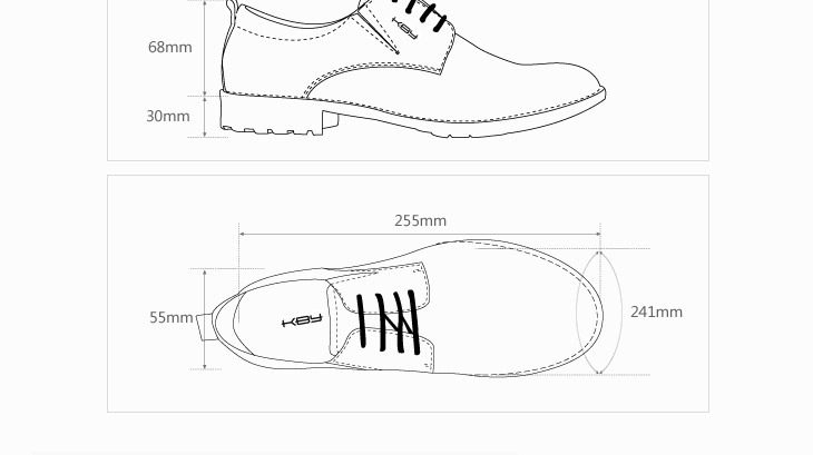 kby 进口手抓纹头层小牛皮 男士商务正装 系带皮鞋kbym0003 黑色 42