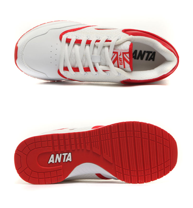 at 安踏 anta 休闲鞋 女鞋 运动鞋 12148850-5 白 国旗红 黑 35
