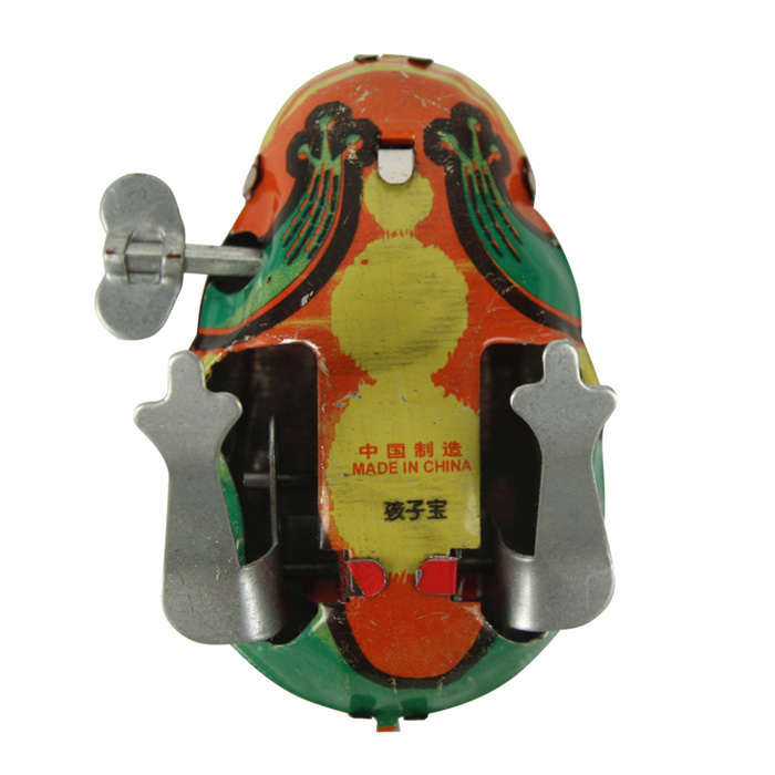 大贸商(dms) 80后怀旧经典 铁皮上链 发条小青蛙 儿童生日礼物 4个 ef