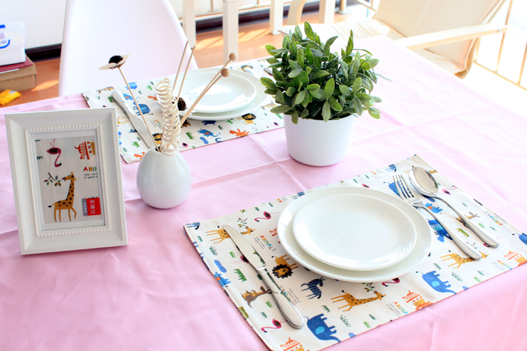 乐唯仕"水粉纯色"纯棉/桌布/台布/盖布/茶几布 140cm*180cm