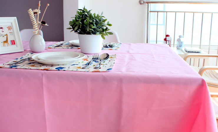 乐唯仕"水粉纯色"纯棉/桌布/台布/盖布/茶几布 140cm*180cm