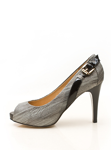 韩版 羊皮 成熟稳重ol鱼嘴前空锥形跟通勤春夏超高跟鞋布纹羊皮1c0112